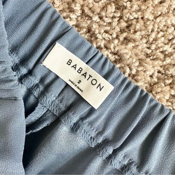 Aritzia Babaton Conan Wide Leg Pant in Blue Size 2 - Picture 6 of 8